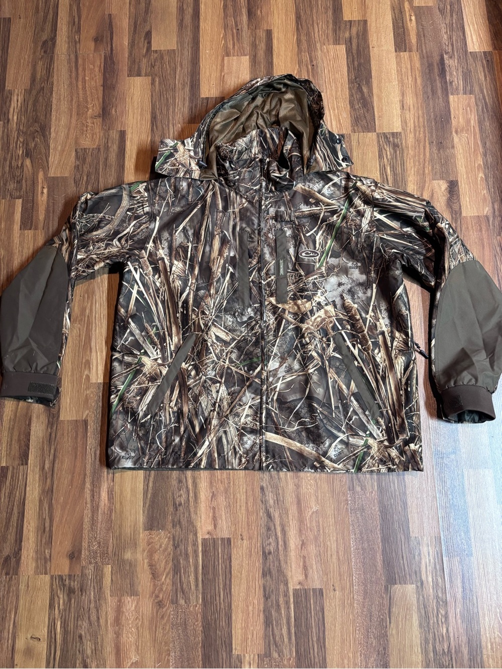 Drake Waterfowl Realtree Max-7 Water Resistant Hooded Jacket Men’s XL magnattach
